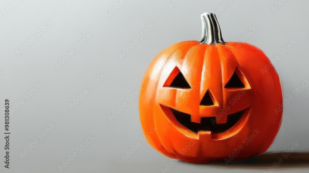 Halloween A pumpkin with a smiley face on it Halloween A pumpkin with a smiley face on it
