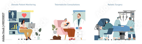 Patient Centric Care. Flat Vector Illustration