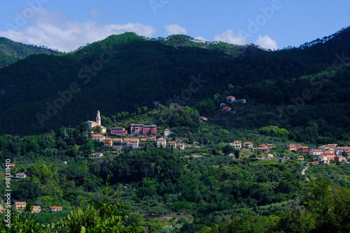 Il villaggio di Castagnola nel territorio di Framura in provincia di La Spezia, Liguria, Italia.