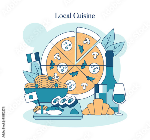 World Tourism Day. Flat Vector Illustration