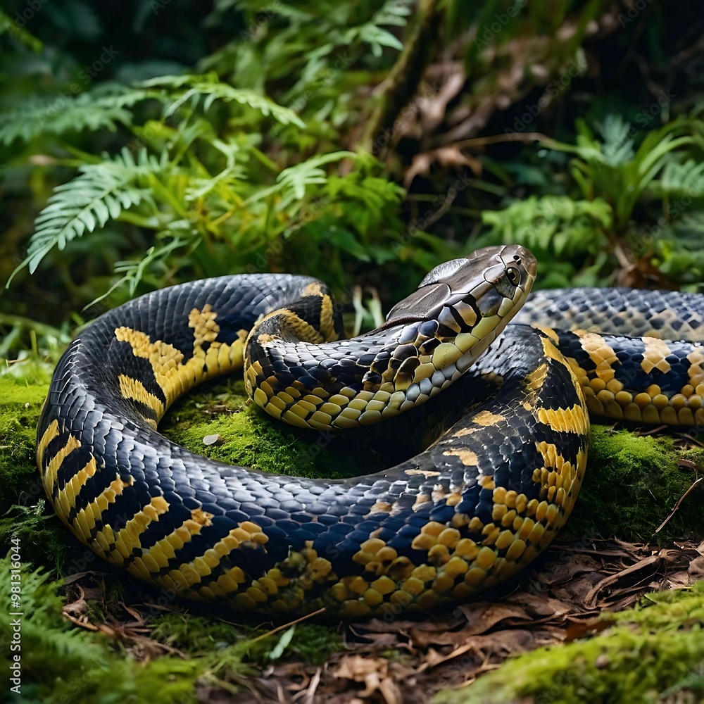 snake in rain forest snake in rain forest