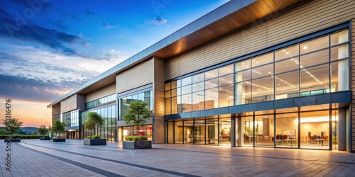 Wallpaper Mural render of a modern shopping mall exterior, shopping mall, retail, architecture, building, modern, exterior, design, commercial Torontodigital.ca