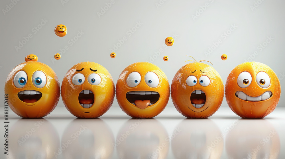 Emoji on white background. Emoji on white background.