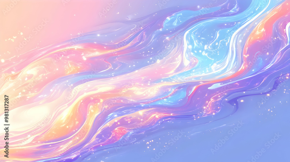 Abstract Swirls of Pastel Colors with Shimmering Sparkle Abstract Swirls of Pastel Colors with Shimmering Sparkle
