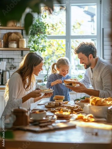 Family Enjoying a Home-Cooked Meal