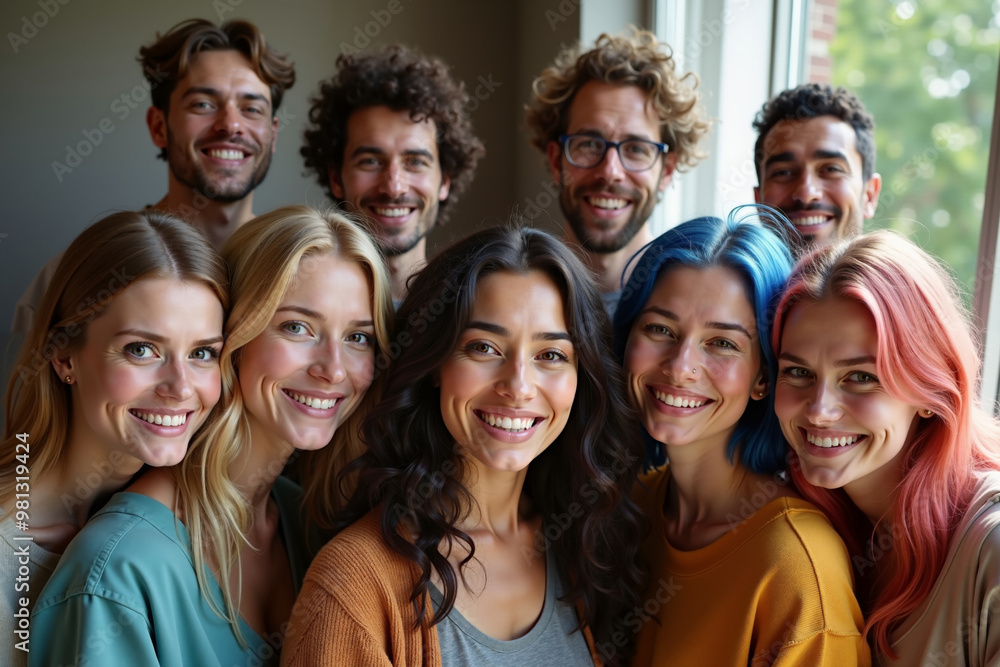 group of diversity people happy and smile, generative AI group of diversity people happy and smile, generative AI