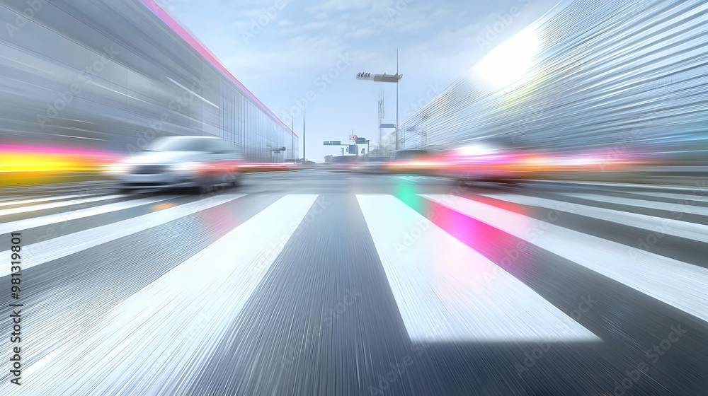 Urban Street Speed Blur, Cityscape Motion, Car Traffic Blur Urban Street Speed Blur, Cityscape Motion, Car Traffic Blur