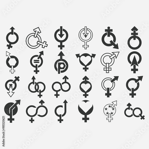  collection of gender logos