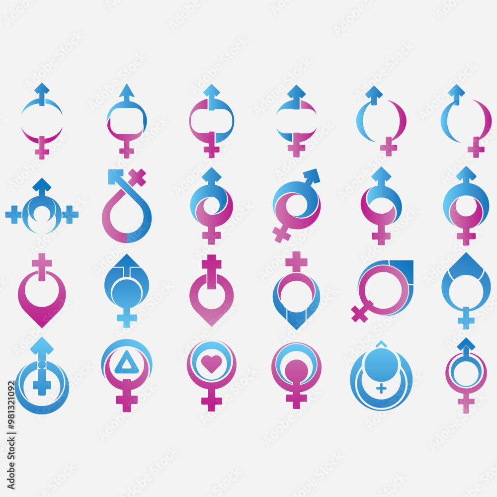 collection of gender logos collection of gender logos