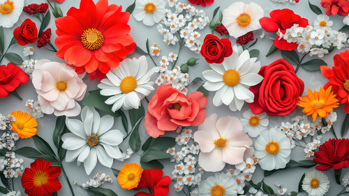 Wallpaper Mural Beautiful Flower Arrangement Set Against Grey Backdrop Torontodigital.ca