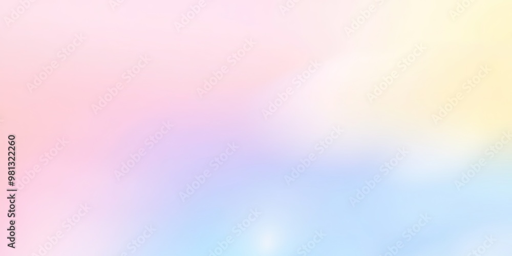 Obraz premium Color gradient background, abstract pastel rainbow. Light blue, pink and yellow color banner gradation texture, vector pink noise texture blur abstract background