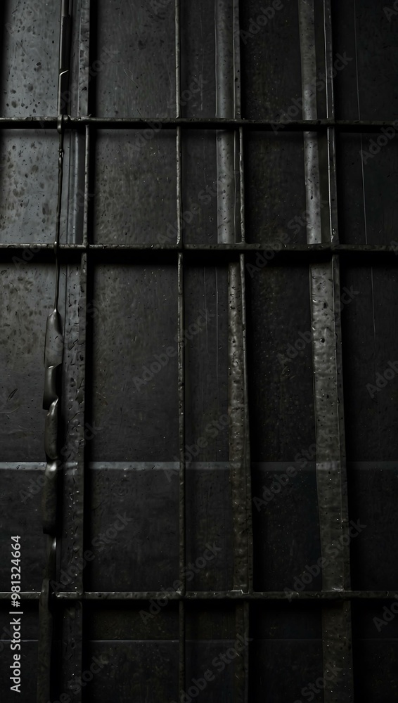 Dark metal grid with a textured finish. Dark metal grid with a textured finish.