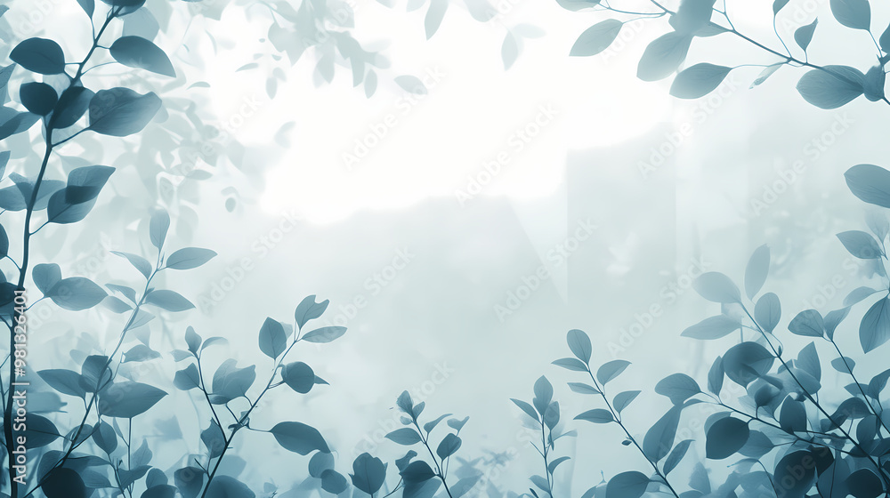 A background image with many plants behind a piece of white frosted glass, high quality, clean. Frosted Glass. Illustration A background image with many plants behind a piece of white frosted glass, high quality, clean. Frosted Glass. Illustration