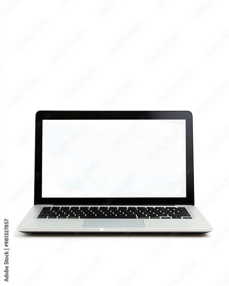 open laptop placed directly on a white background open laptop placed directly on a white background