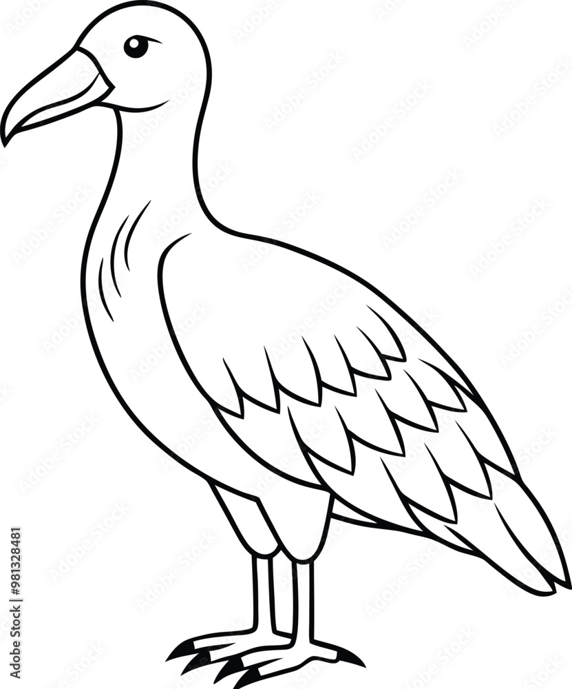 Obraz premium Beautiful bird logo icon line art vector illustration with a minimalist graphic design emphasizing avian elegance