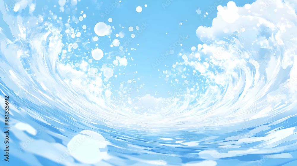 Ocean Wave Crashing and Splashing with Bright Blue Water Ocean Wave Crashing and Splashing with Bright Blue Water