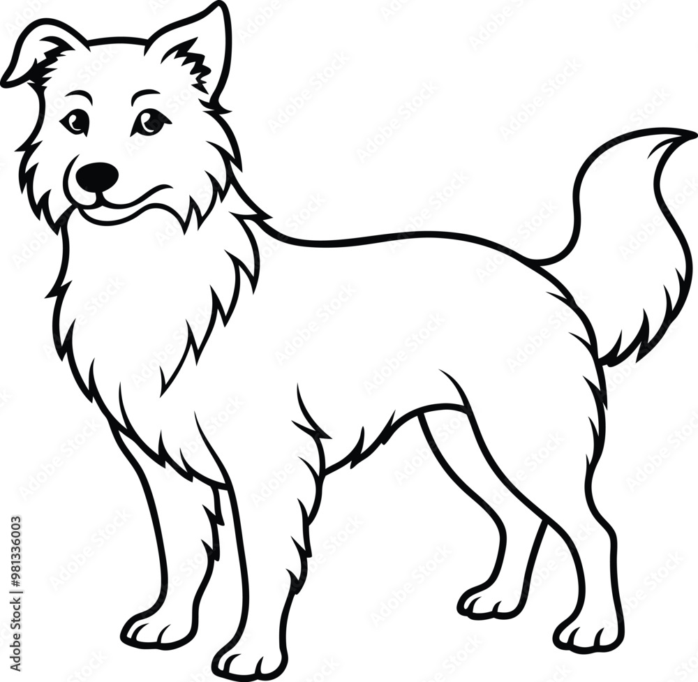 Minimalist dog logo icon line art vector illustration for clean branding Minimalist dog logo icon line art vector illustration for clean branding