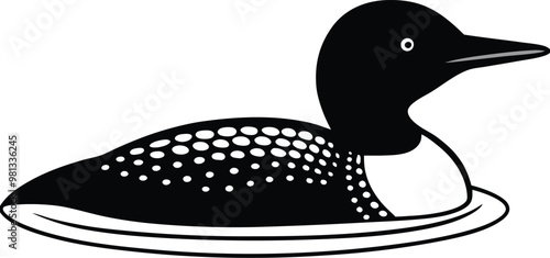 Creative duck logo icon vector illustration with minimalist style
