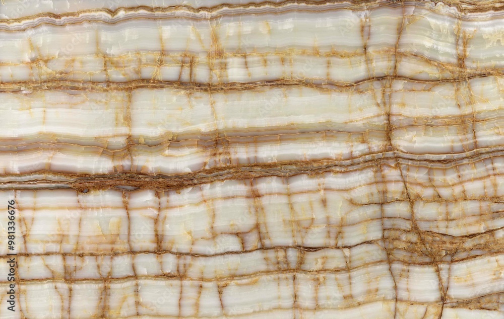 Naklejka premium Elegance brown golden orange marble stone surface for interior or exterior