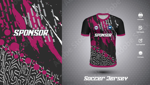 Soccer jersey design for sublimation or sports tshirt design for cricket football
