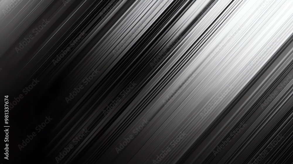 Obraz premium A stunning abstract illustration featuring dynamic black and white lines creating a sense of movement and depth.