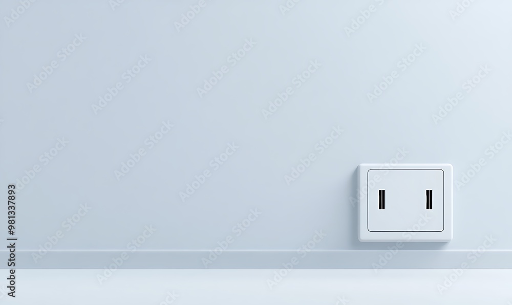 White Wall with an Outlet White Wall with an Outlet