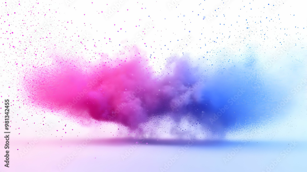 Pink and Blue Powder Explosion in Slow Motion Pink and Blue Powder Explosion in Slow Motion