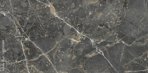 Background of natural grey stone with white veins