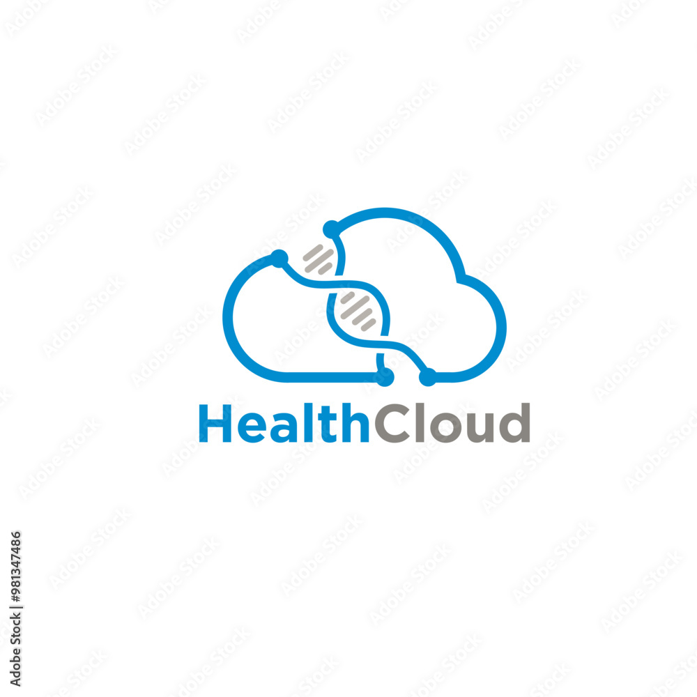 Cloud Dna Logo Icon Design. This design can be used as a logo, icon or as a complement to a design Cloud Dna Logo Icon Design. This design can be used as a logo, icon or as a complement to a design
