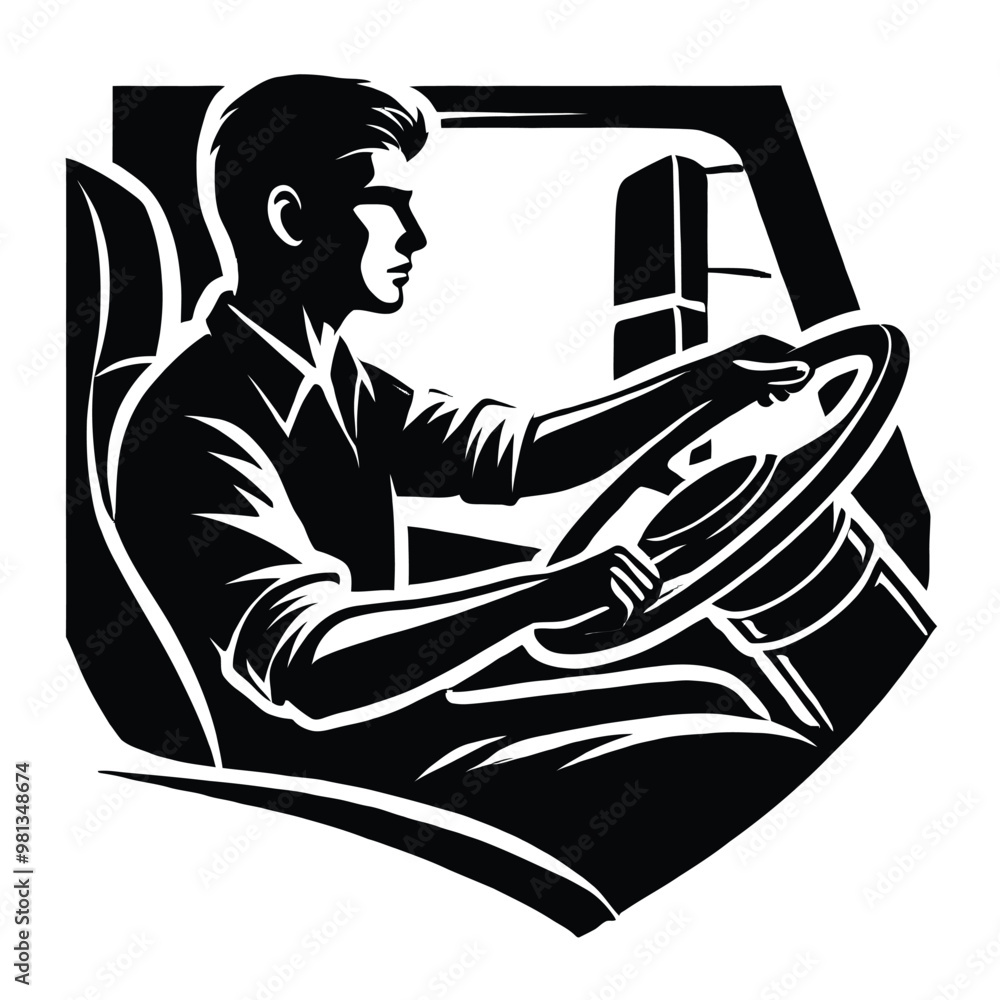 Truck Driver Silhouette Truck Driver Silhouette