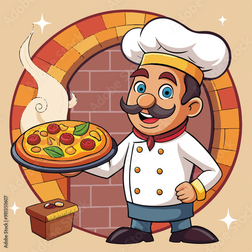 chef with pizza