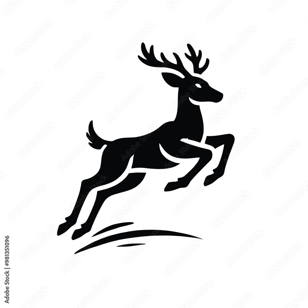 Deer Silhouette in Forest Deer Silhouette in Forest