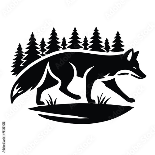 Stealthy Fox in Woods