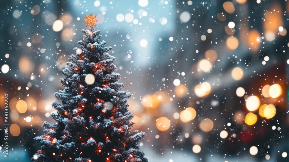 Snowy Christmas Tree