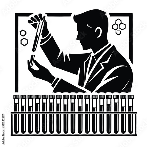 Lab Technician Silhouette