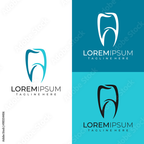 modern dental logo with letter A