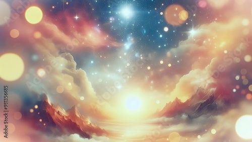 Dreamscape Series. Composition of colorful fractal paint and lights suitable as a backdrop for the projects on art, abstraction and creativity.