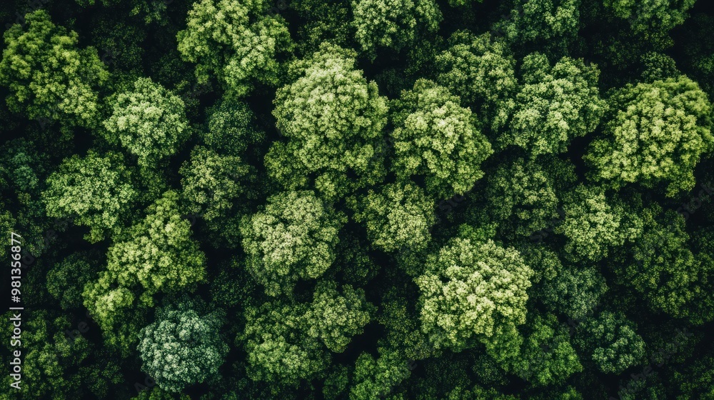 Aerial View of Lush Green Forest Aerial View of Lush Green Forest