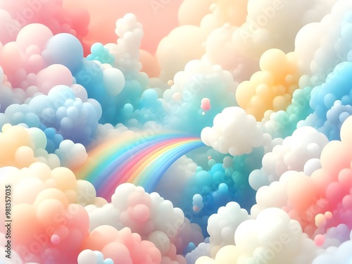 Wallpaper clouds rainbow Background Image, Art abstract artistic soft cloud and sky with pastel color ,nature abstract background.