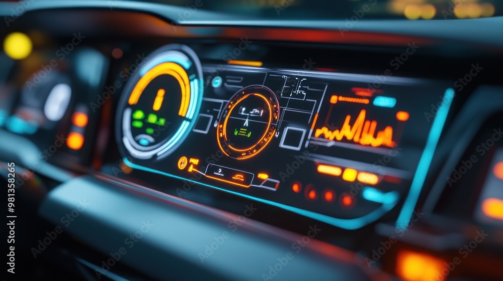 Futuristic Car Dashboard Design Futuristic Car Dashboard Design