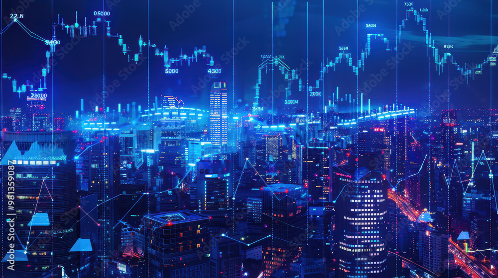 The City with Data Visualization The City with Data Visualization