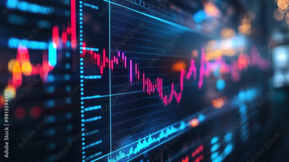 Financial Charts on a Screen Financial Charts on a Screen