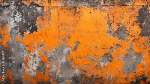 Abstract orange grunge background texture cement orange background. Grunge. Illustration