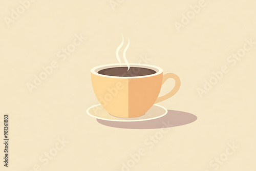 An icon of a steaming hot coffee cup with visible steam rising, representing warmth and comfort.