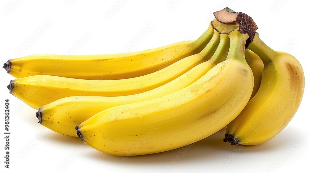 close-up bananas on a white background, illustration, wallpaper close-up bananas on a white background, illustration, wallpaper