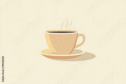 An icon of a steaming hot coffee cup with visible steam rising, representing warmth and comfort.