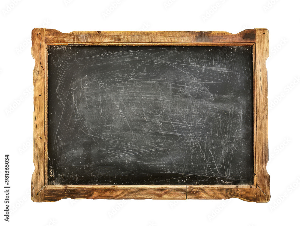 Obraz premium blank blackboard isolated on white