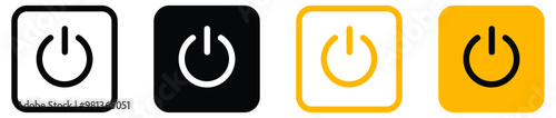 Power icon button On Off icons Buttons, Energy switch sign, Power Switch Icons, Start power button, turn off symbol, shutdown energy icon