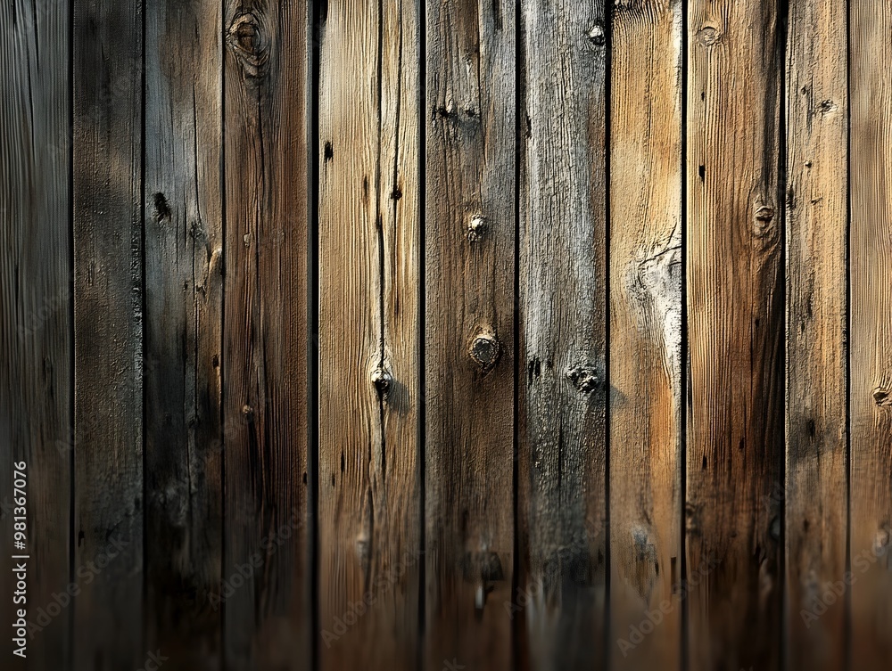 Naklejka premium Rustic Weathered Wood Textures With Grunge Grain Pattern Background