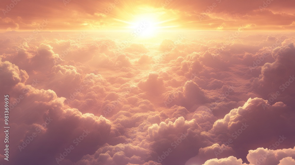 The sun rises, casting a warm glow over soft clouds, creating a stunning display of colors in the morning sky, inviting a new day filled with possibilities The sun rises, casting a warm glow over soft clouds, creating a stunning display of colors in the morning sky, inviting a new day filled with possibilities